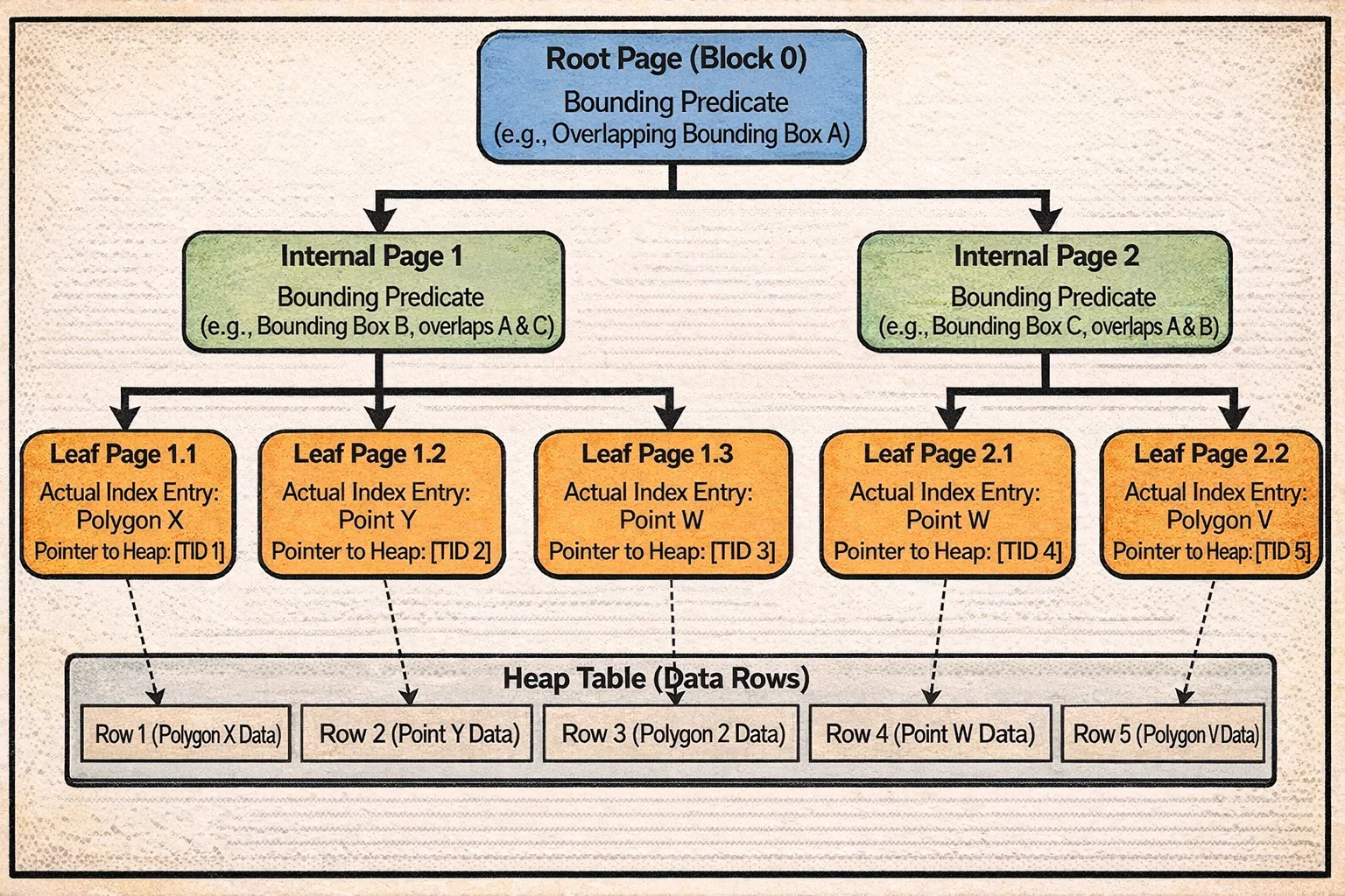 PostgreSQL GiST Index Structure
