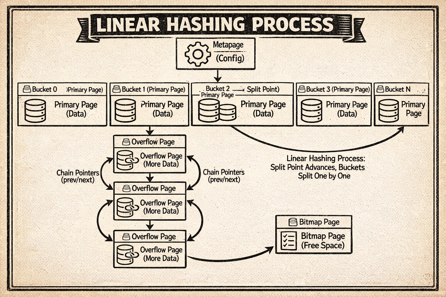 PostgreSQL Hash Index Structure
